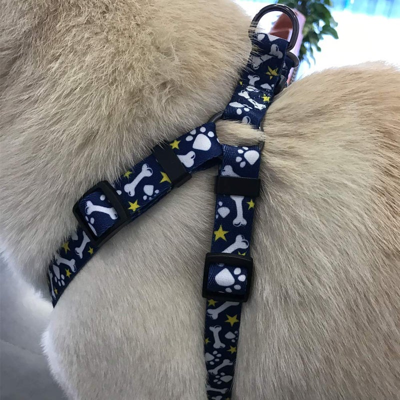 QQPETS Dog Harness Leash Set Adjustable Heavy Duty No Pull Halter Harnesses for Small Medium Large Breed Dogs Back Clip Anti-Twist Perfect for Walking (S(14"-20" Chest Girth), Bone) - Image 5